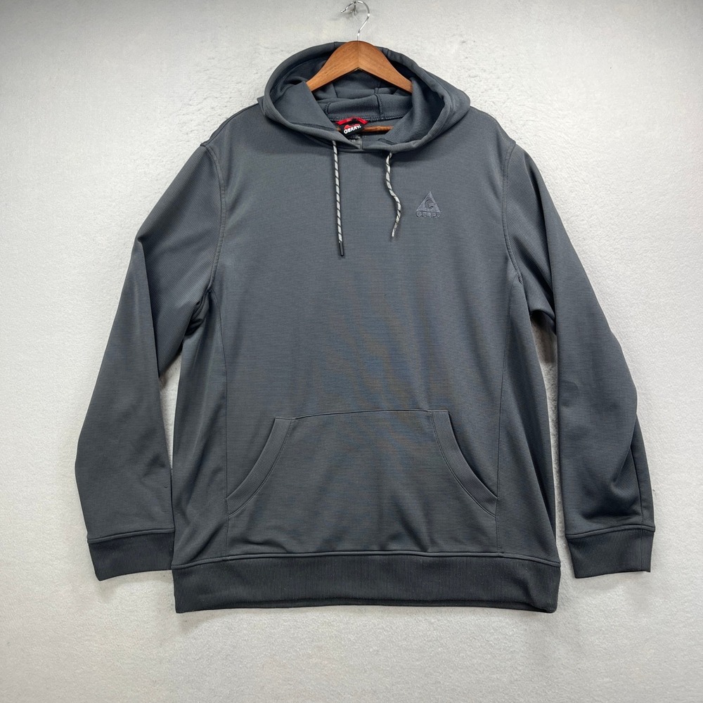 Gerry Hoodie Mens XL Gray Pullover Waffle Knit Active Outdoors Athleisure